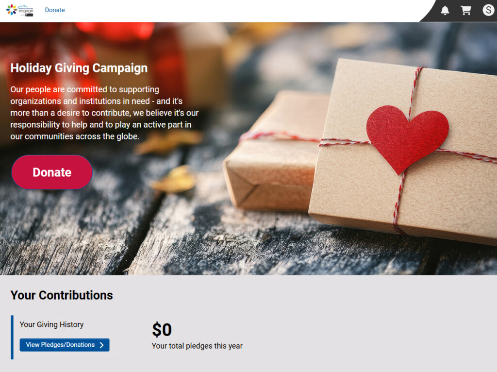 2025 Holiday Giving Engage Donation Site_tech platform