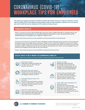 Workplace Tips for Employers and Employees (courtesy of The U.S. Chamber of Commerce and the U.S. Chamber of Commerce Foundation: Workplace Tips for Employers and Employees (courtesy of The U.S. Chamber of Commerce and the U.S. Chamber of Commerce Foundation: