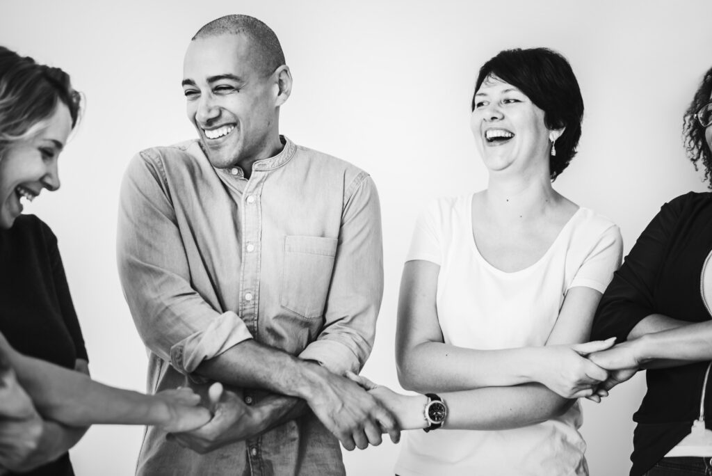 Group of friends spending time together